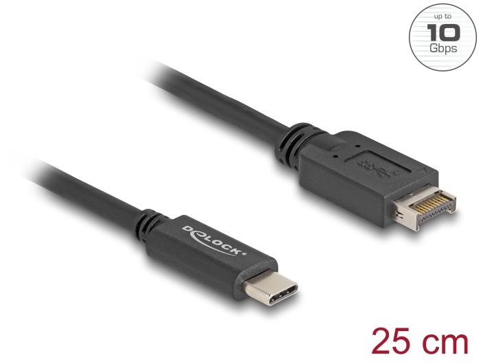 Delock USB 10 Gbps Kabel USB Typ-E Key A 20-Pin Stecker zu USB Type-C™ Stecker