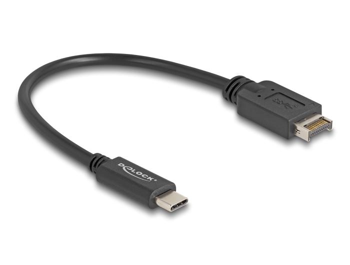 Delock USB 10 Gbps Kabel USB Typ-E Key A 20-Pin Stecker zu USB Type-C™ Stecker
