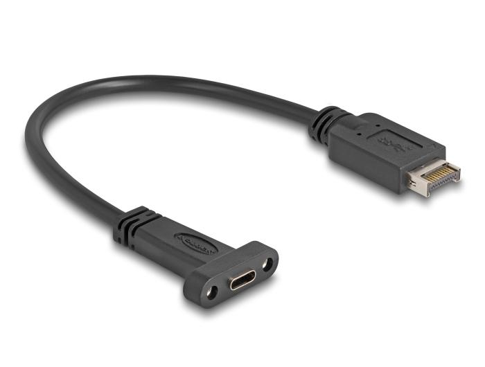 Delock USB 10 Gbps Kabel USB Typ-E Key A 20-Pin Stecker zu USB Type-C™ Buchse