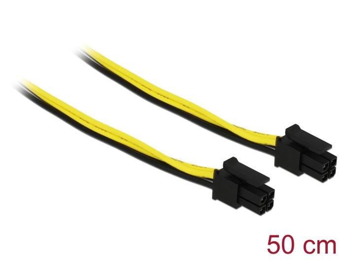 Delock Micro Fit 3.0 Kabel 4-Pin Stecker zu Stecker 50 cm