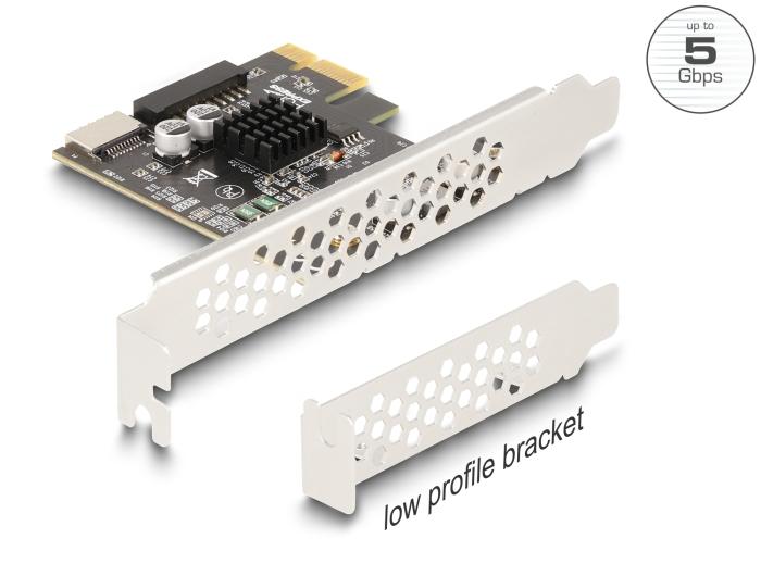 Delock PCI Express x1 Karte mit 1 x interner USB 5 Gbps Typ-E Key A und 1 x 1