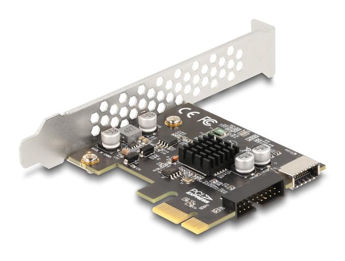 Delock PCI Express x1 Karte mit 1 x interner USB 5 Gbps Typ-E Key A und 1 x 1