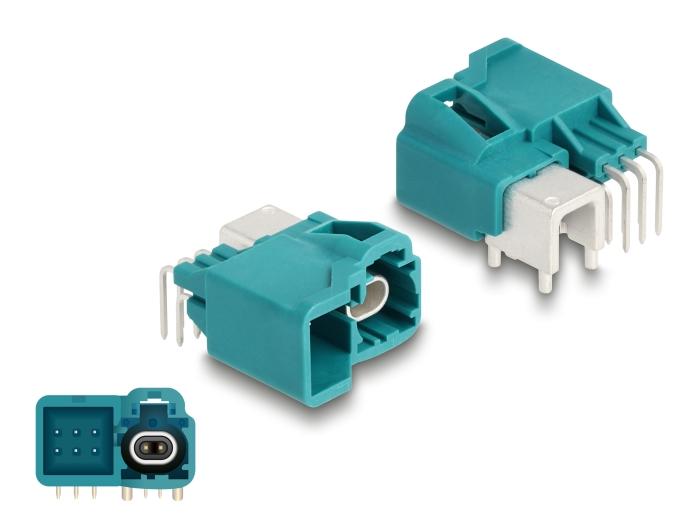 Delock HDMTD single + Powerpin Stecker gewinkelt für PCB