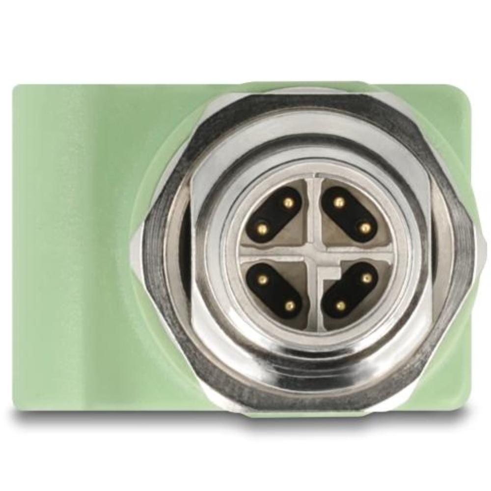 Delock M12 Adapter X-kodiert 8-Pin Stecker auf RJ45 Buchse Cat.5e mit Befestigung - Delock