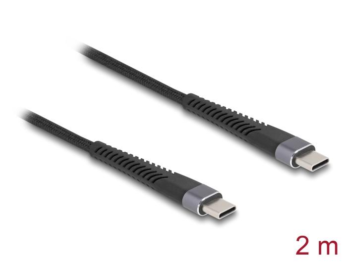 Delock USB 2.0 Kabel USB Type-C™ Stecker auf Stecker mit verlängertem Kn