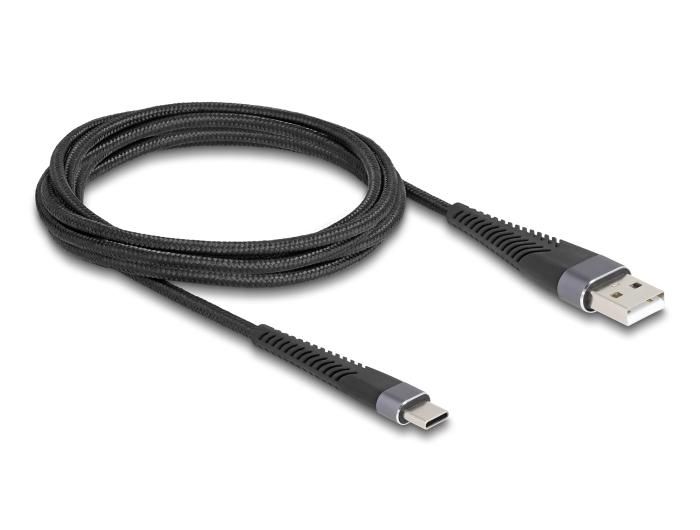 Delock USB 2.0 Kabel USB Typ-A Stecker auf USB Type-C™ Stecker mit verlängertem