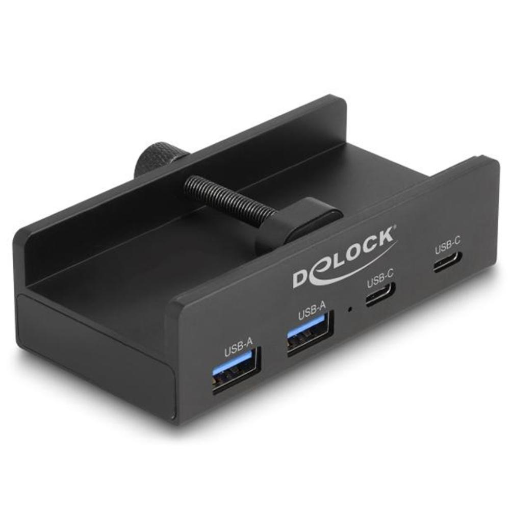 Delock Externer USB 5 Gbps 4-Port-Hub 2 x USB Typ-A und 2 x USB Type-C™