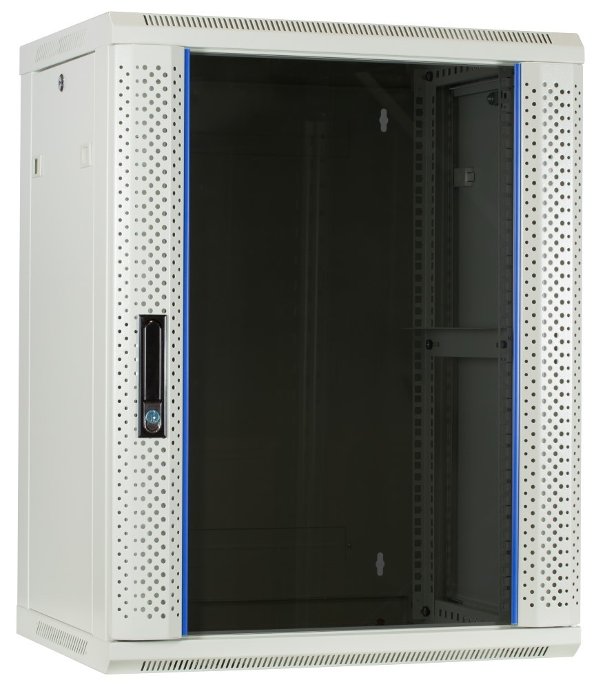 15HE Serverrack 19 Zoll 600x450x770mm (BxTxH) Patchfeld Wandgehäuse Datenrack