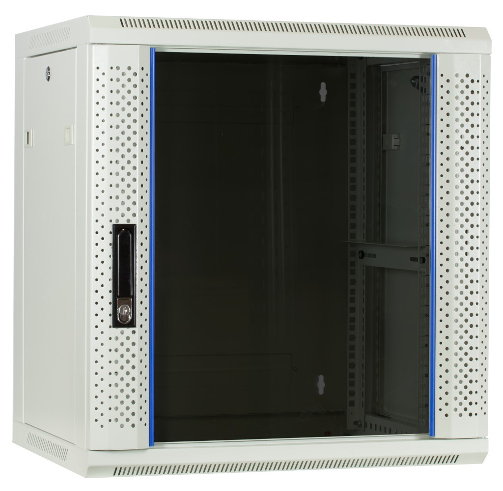 12HE Serverrack 19 Zoll 600x450x635mm (BxTxH) Patchfeld Wandgehäuse Datenrack