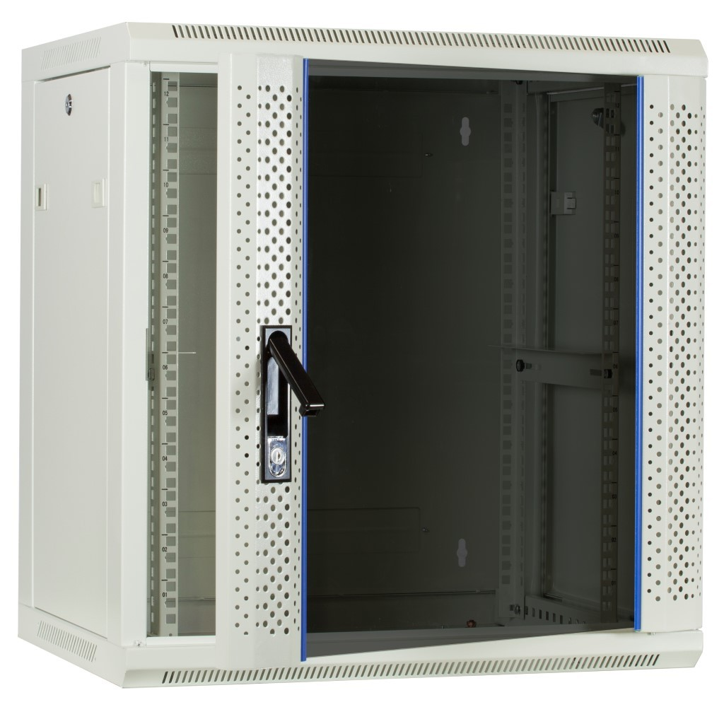 12HE Serverrack 19 Zoll 600x450x635mm (BxTxH) Patchfeld Wandgehäuse Datenrack