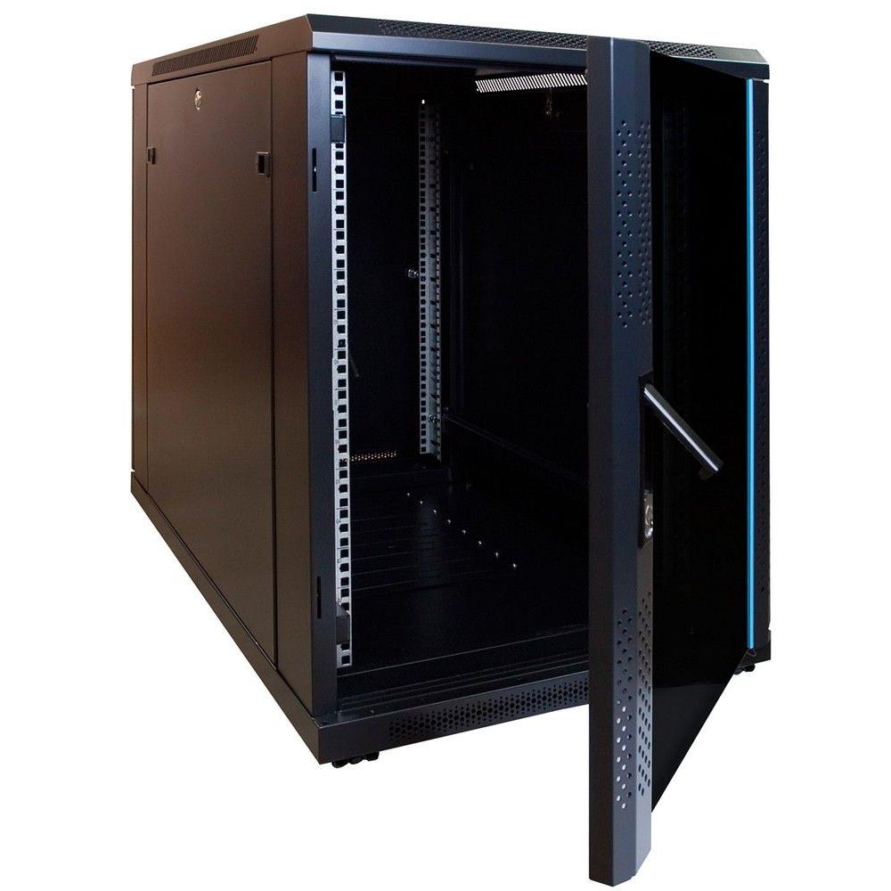 15U Mini-Serverrack 19 Zoll 600x1000x860mm (BxDxH) Patchfeld Rackschrank Datenrack