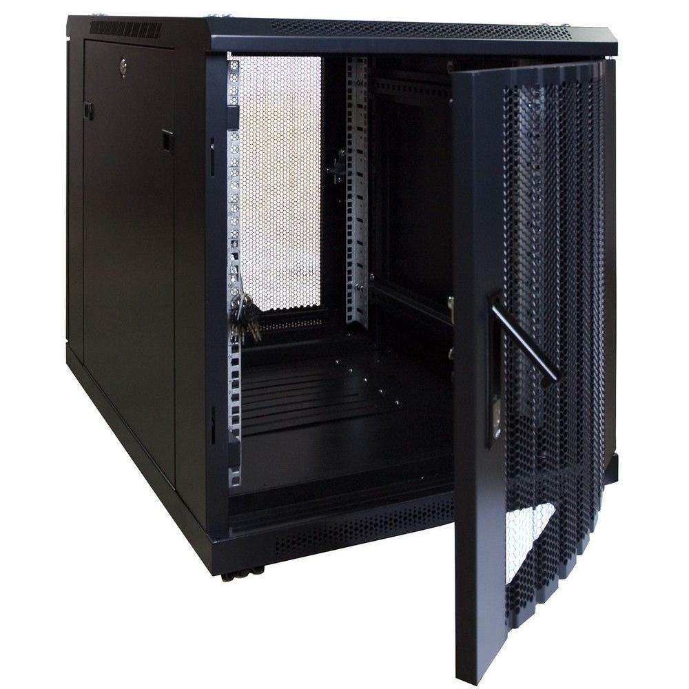 12U Mini-Serverrack 19 Zoll 600x800x720mm (BxTxH) Patchfeld Rackschrank Datenraumschrank