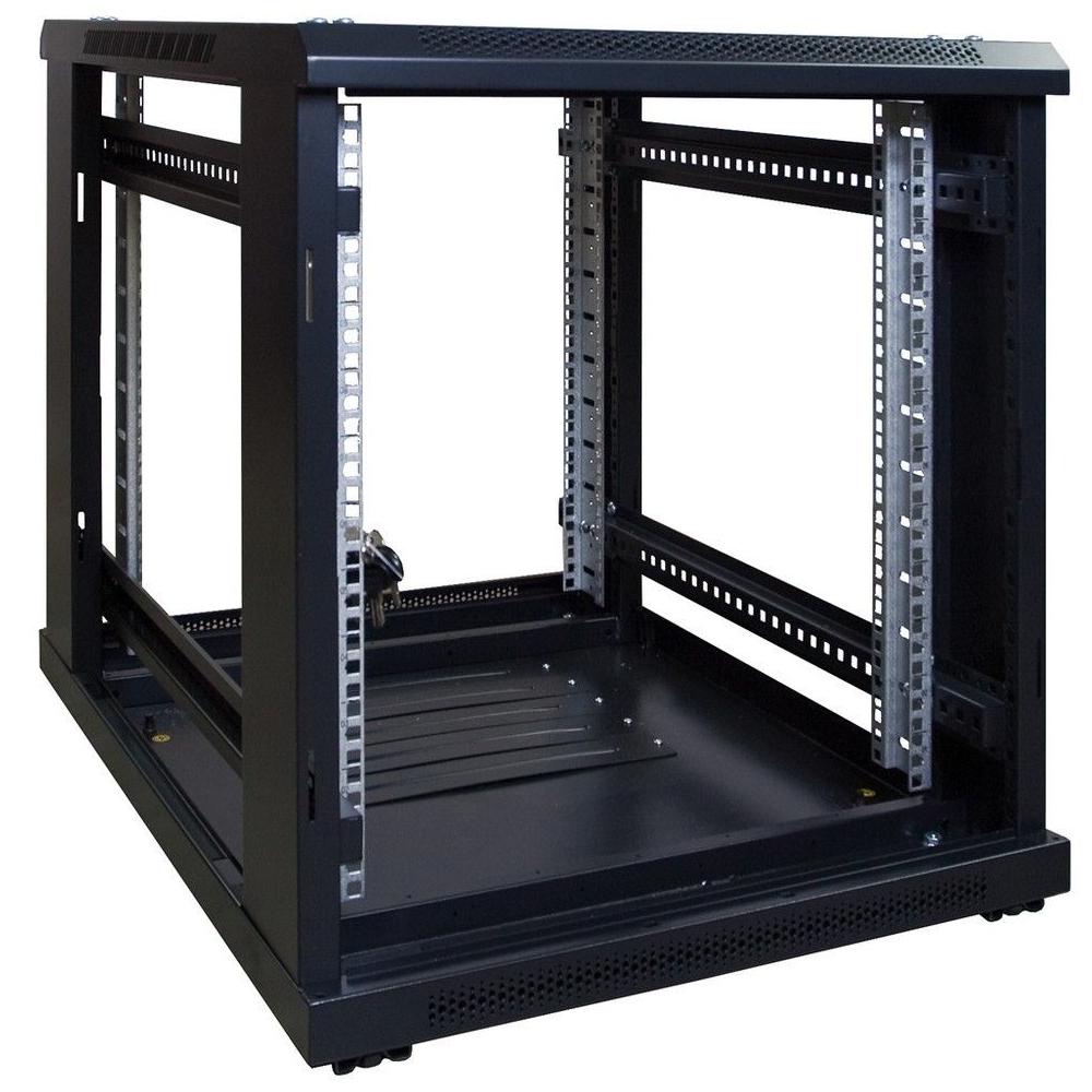 12U Mini-Serverrack 19 Zoll 600x800x720mm (BxTxH) Patchfeld Rackschrank Datenraumschrank