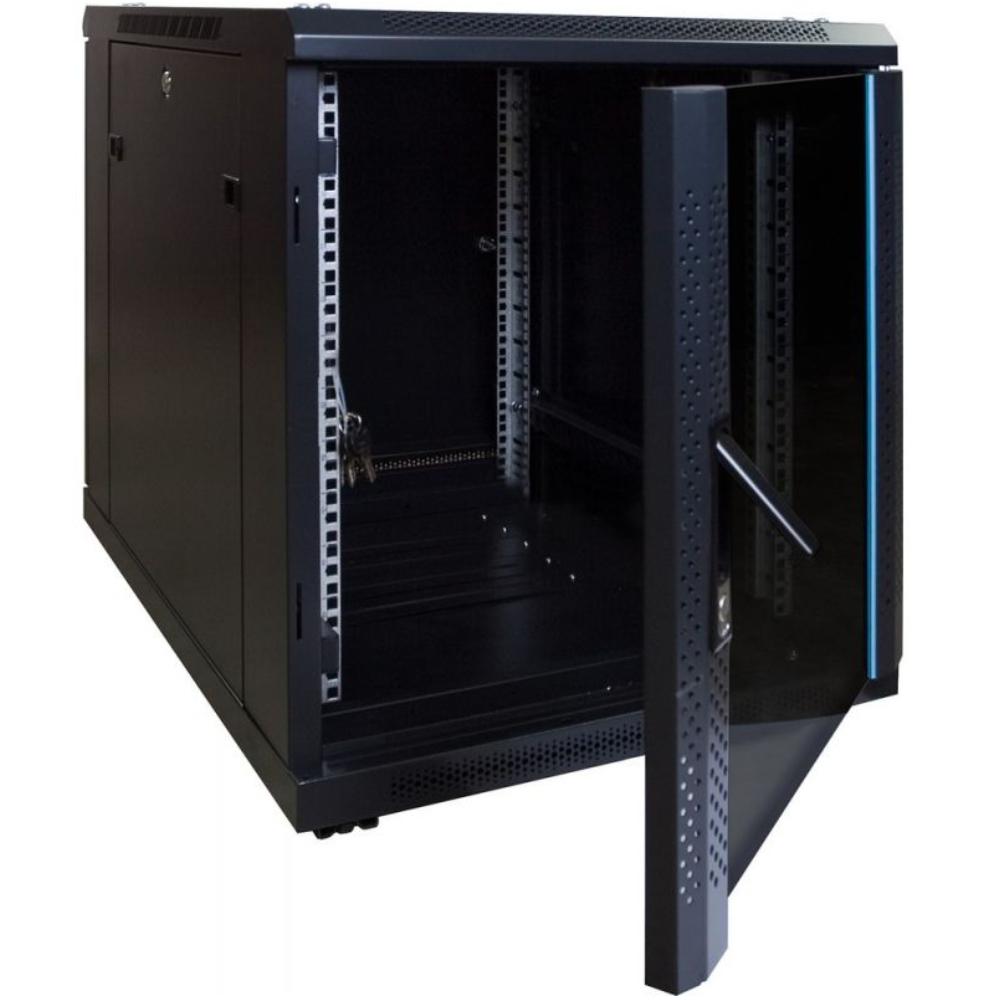12U Mini-Serverrack 19 Zoll 600x800x720mm (BxTxH) Patchfeld Rackschrank Datenraumschrank