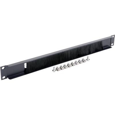 1HE Kabel-Eingangsblech mit Bürste 19 Zoll Patchfeld Serverrack Datenrack