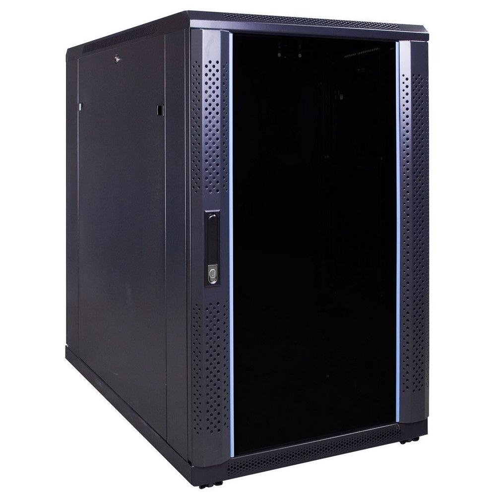 18HE Serverrack 19 Zoll 600x1000x1000mm (BxTxH) Patchfeld Rackschrank Datenraumschrank