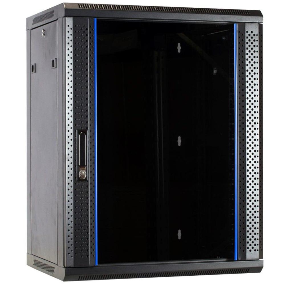 15HE Serverrack 19 Zoll 600x450x770mm (BxTxH) Patchfeld Wandgehäuse Datenrack