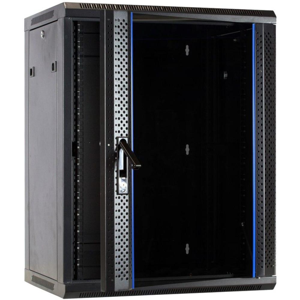 15HE Serverrack 19 Zoll 600x450x770mm (BxTxH) Patchfeld Wandgehäuse Datenrack