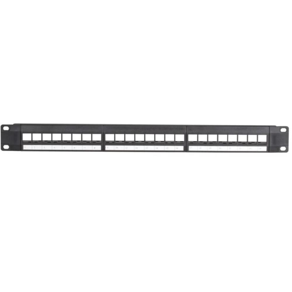 1HE 24-Port Patchpanel Keystones Patchfeld 19 Zoll Serverrack Datenraum