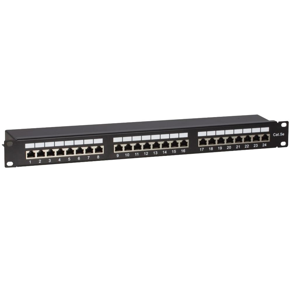 1HE 24-Port Patchpanel Cat 5e FTP 483 mm x 113 mm x 44 mm (BxDxH) 19 Zoll Patchschrank Serverschrank Datenraum