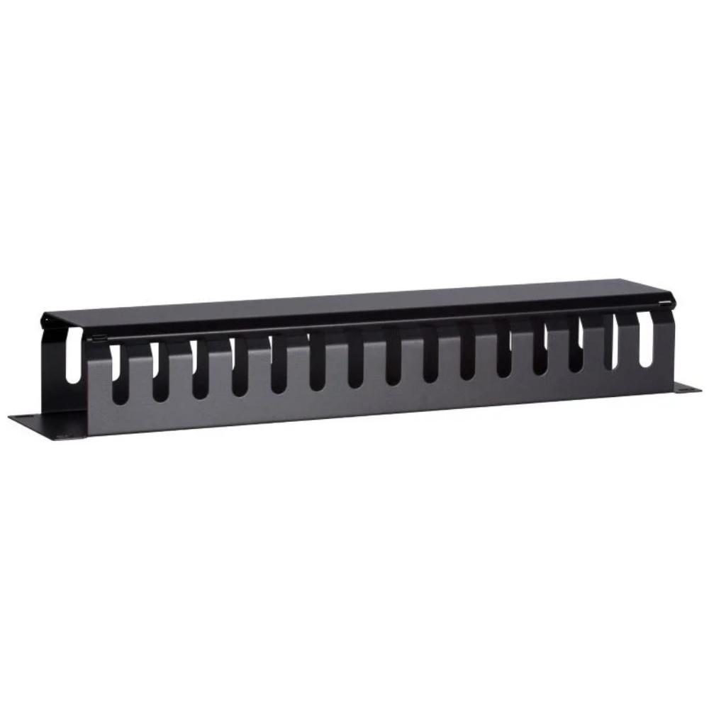 2HE Kabelrinne mit Abdeckung 19 Zoll 483x75x89 mm (BxTxH) Patchfeld Wandgehäuse Datenraum