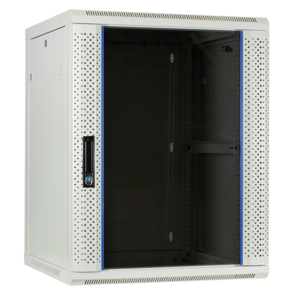 15U Mini-Serverrack 19 Zoll 600x600x770mm (BxTxH) Patchfeld Rackschrank Datenrack