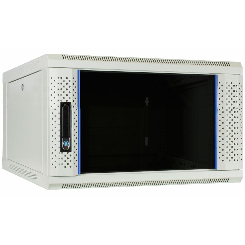 6HE Serverrack 19 Zoll 600x600x368mm (BxTxH) Patchfeld Wandgehäuse Datenraum