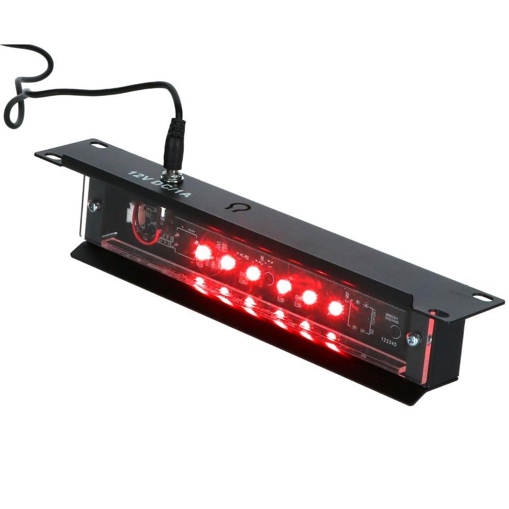 1HE LED-Leuchten Multicolor 10 Zoll 12 Volt Patchfeld Rackschrank Datenraum