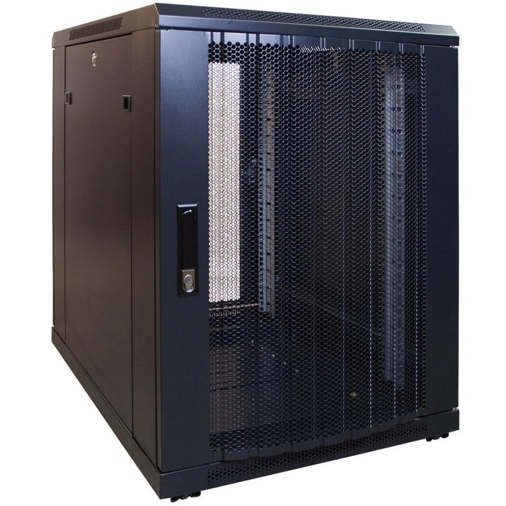 15U Mini-Serverrack 19 Zoll 600x600x860mm (BxTxH) Patchfeld Rackschrank Datenraumschrank