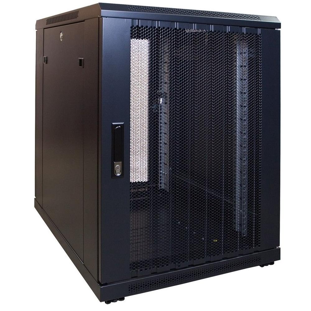 15U Mini-Serverrack 19 Zoll 600x600x860mm (BxTxH) Patchfeld Rackschrank Datenraumschrank