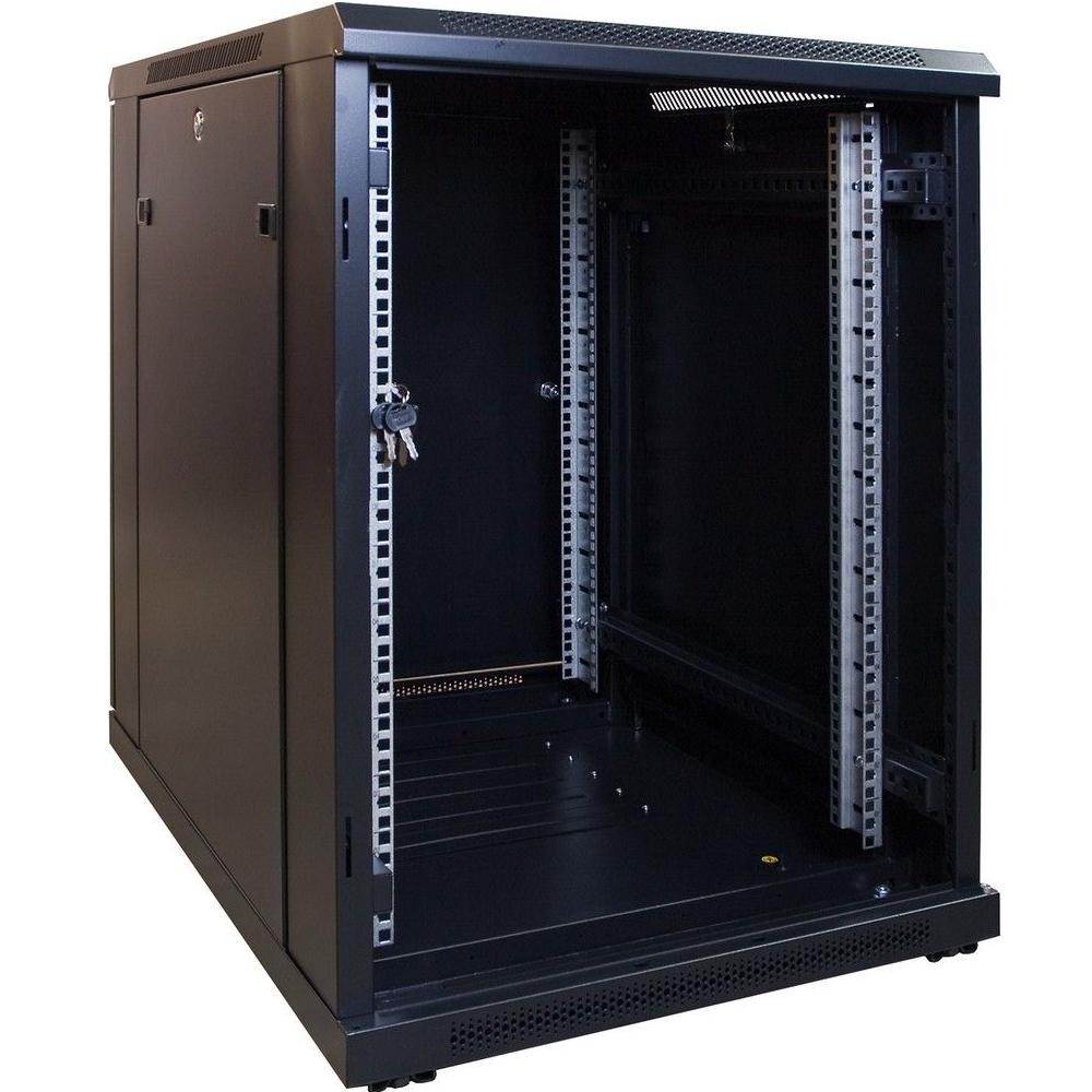 15HE Serverrack 19 Zoll 600x600x860mm (BxTxH) Patchfeld Rackschrank Datenraumschrank