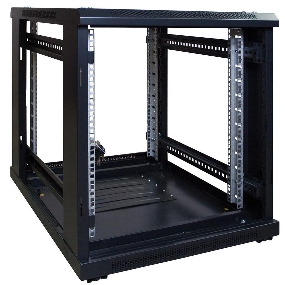 12U Mini-Serverrack 19 Zoll 600x600x720mm (BxTxH) Patchfeld Rackschrank Datenraumschrank