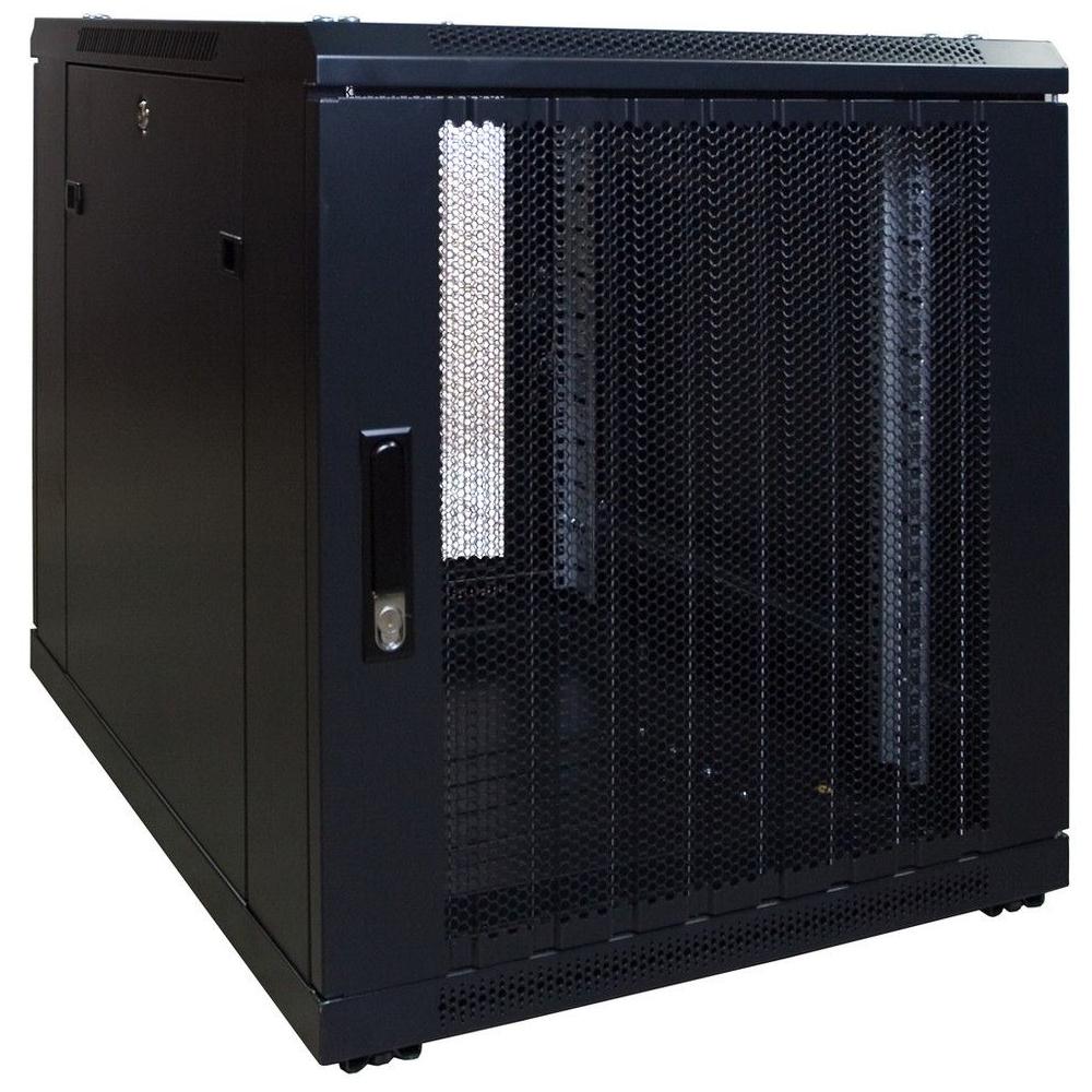 12U Mini-Serverrack 19 Zoll 600x600x720mm (BxTxH) Patchfeld Rackschrank Datenraumschrank