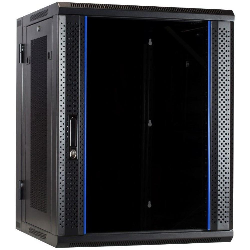 15HE Serverrack 19 Zoll 600x600x770mm (BxTxH) Patchfeld Wandgehäuse Datenraum