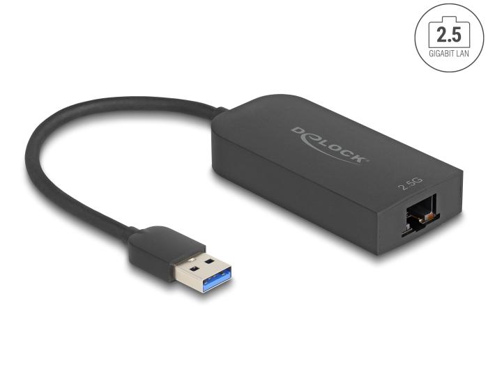 Delock USB Typ-A Adapter auf 2,5 Gigabit LAN