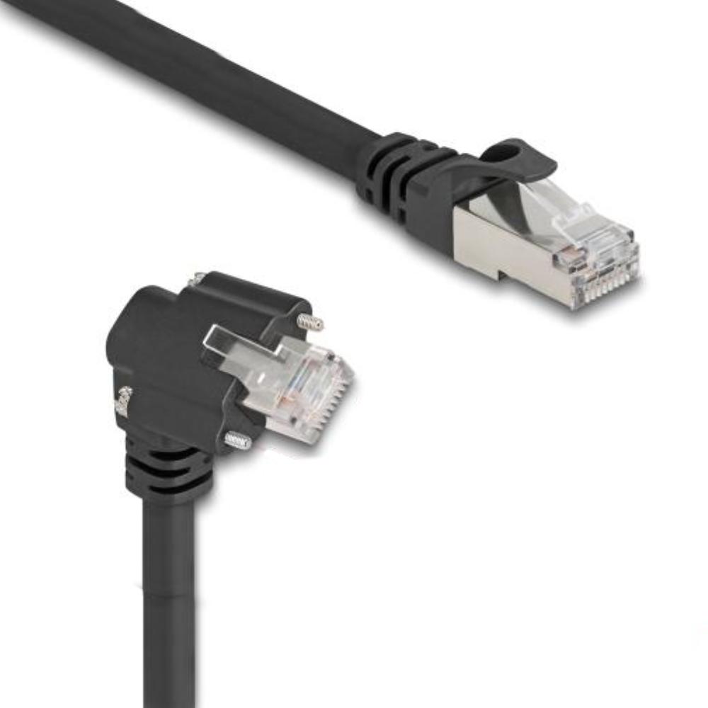 Delock GigE Kamerakabel RJ45 Stecker 45 gedreht und 90 gewinkelt mit