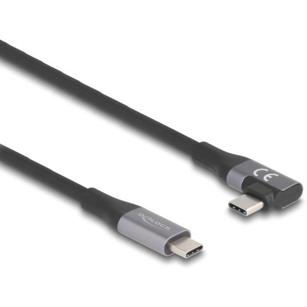 Delock USB 40 Gbps Kabel abgewinkelt links/rechts USB PD 3.1 Extended Power