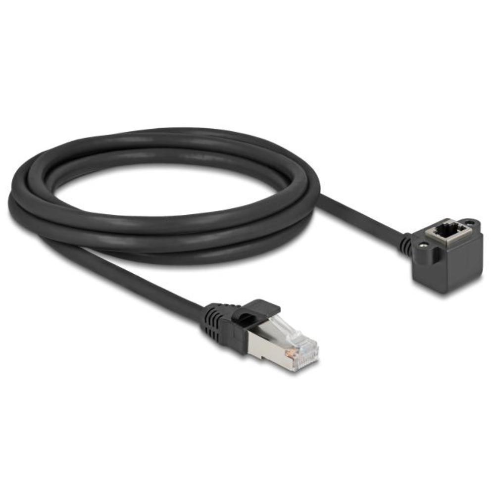 Delock Netzwerkverlängerungskabel RJ45 Stecker zu RJ45 Buchse 90 gewinkelt