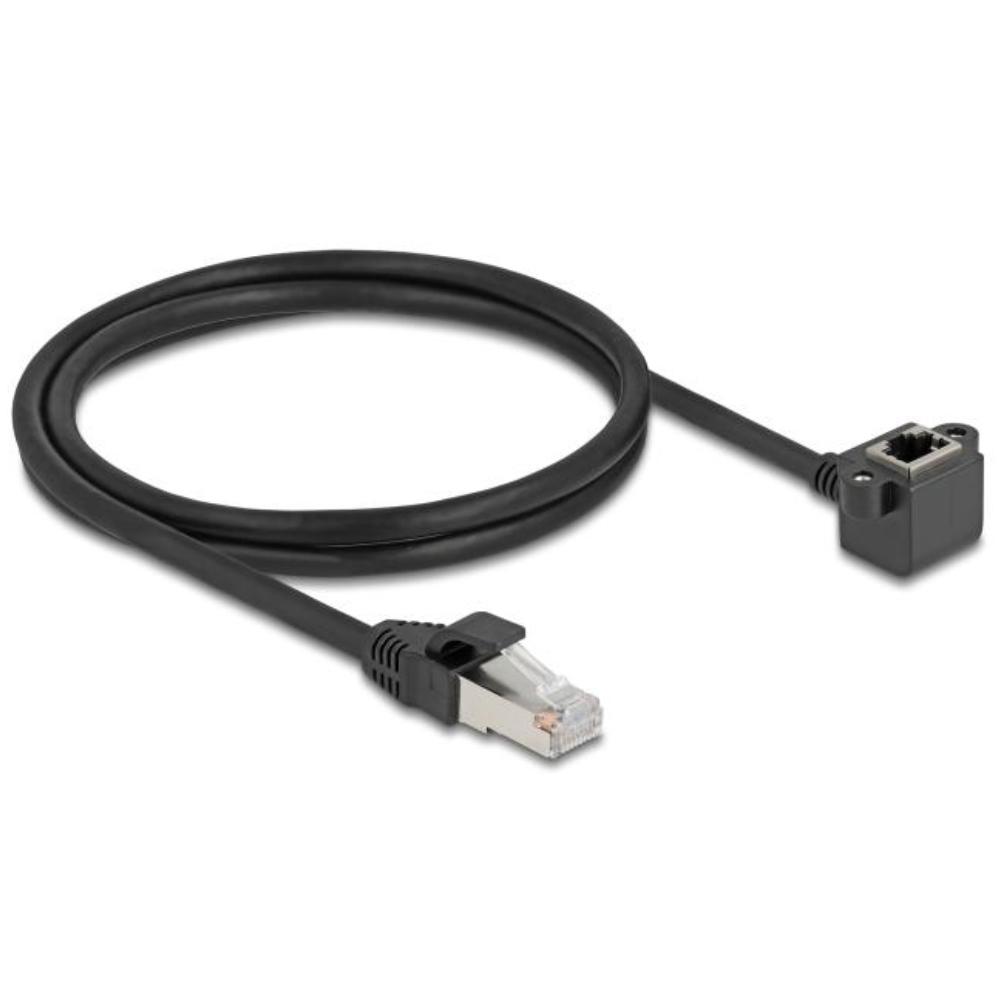 Delock Netzwerkverlängerungskabel RJ45 Stecker zu RJ45 Buchse 90 gewinkelt