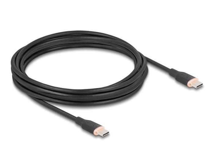 Delock USB 2.0 Kabel USB Type-C™ Stecker auf Stecker PD 3.0 60 W 4 m schwarz