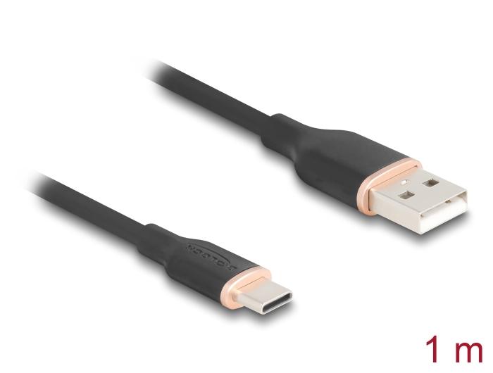 Delock USB 2.0 Kabel USB Typ-A Stecker zu USB Type-C™ Stecker 1 m schwarz