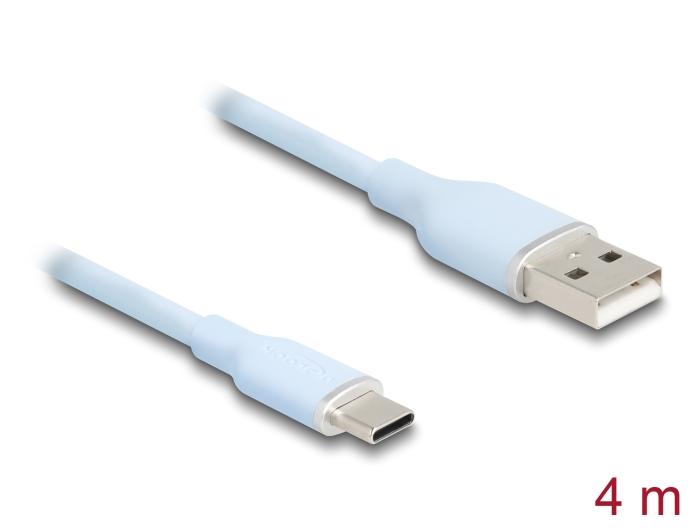 Delock USB 2.0 Kabel USB Typ-A Stecker zu USB Type-C™ Stecker 4 m blau S