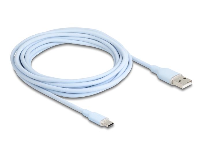 Delock USB 2.0 Kabel USB Typ-A Stecker zu USB Type-C™ Stecker 4 m blau S