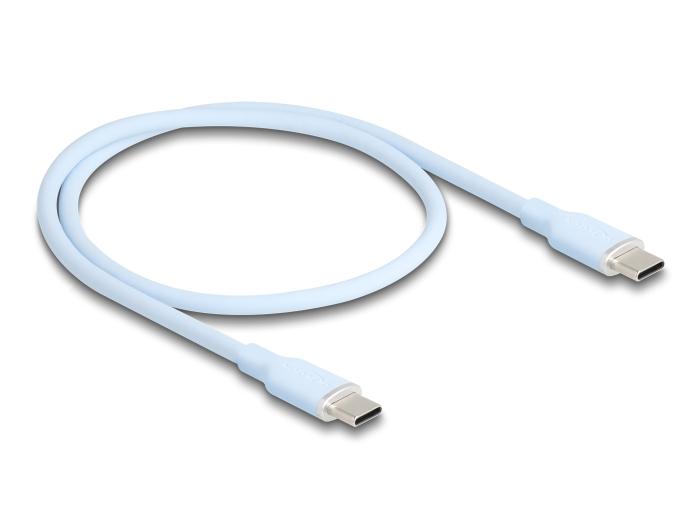Delock USB 2.0 Kabel USB Type-C™ Stecker auf Stecker PD 3.0 60 W 0,5 m bl