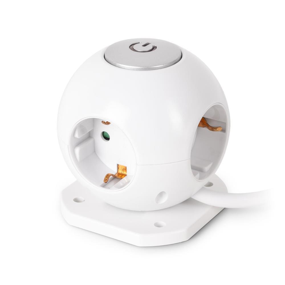 Entac Power Ball 4 Steckdosen mit Schalter 1,5m 3G1,5 - Entac