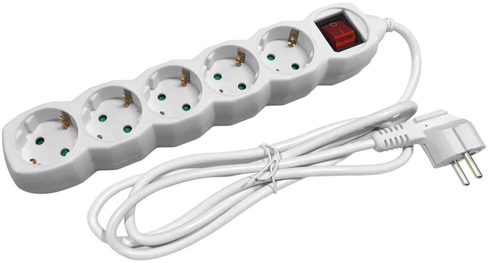 Entac Steckdosenleiste S1 5 Steckdosen mit Schalter 3m 3G1.5 - Entac