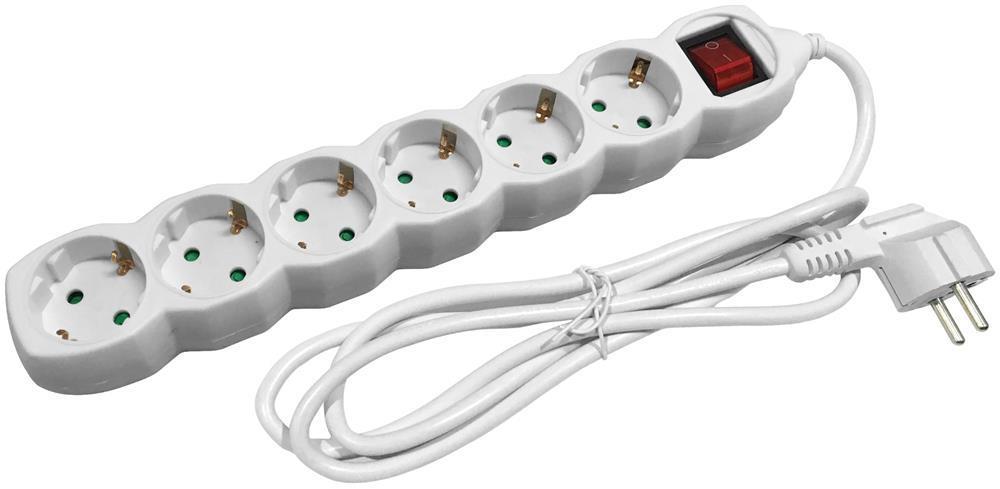 Entac Steckdosenleiste S1 6 Steckdosen mit Schalter 3m 3G1.5 - Entac