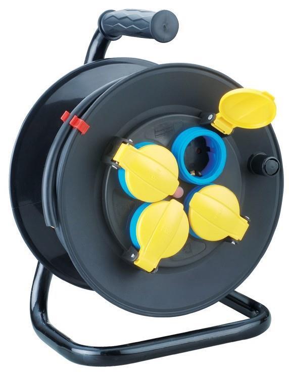 Entac Socket IP44 Kabeltrommel 4 Steckdosen 20m - Entac