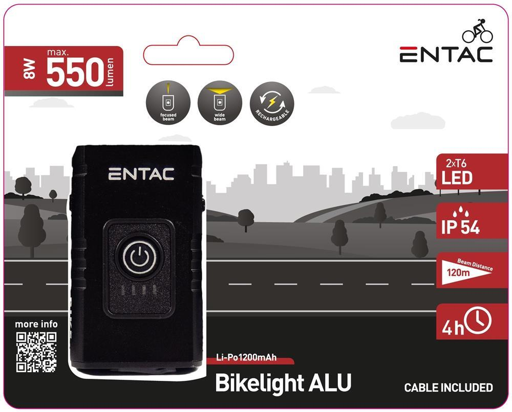 Entac Bikelight ALU 8W Rechargeable - Entac