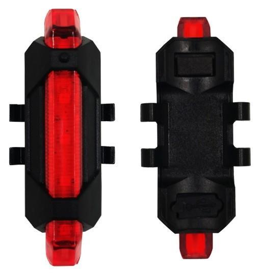 Entac Bikelight Plastic 2W Rot Wiederaufladbar - Entac
